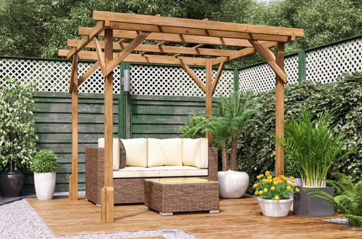 wooden pergola